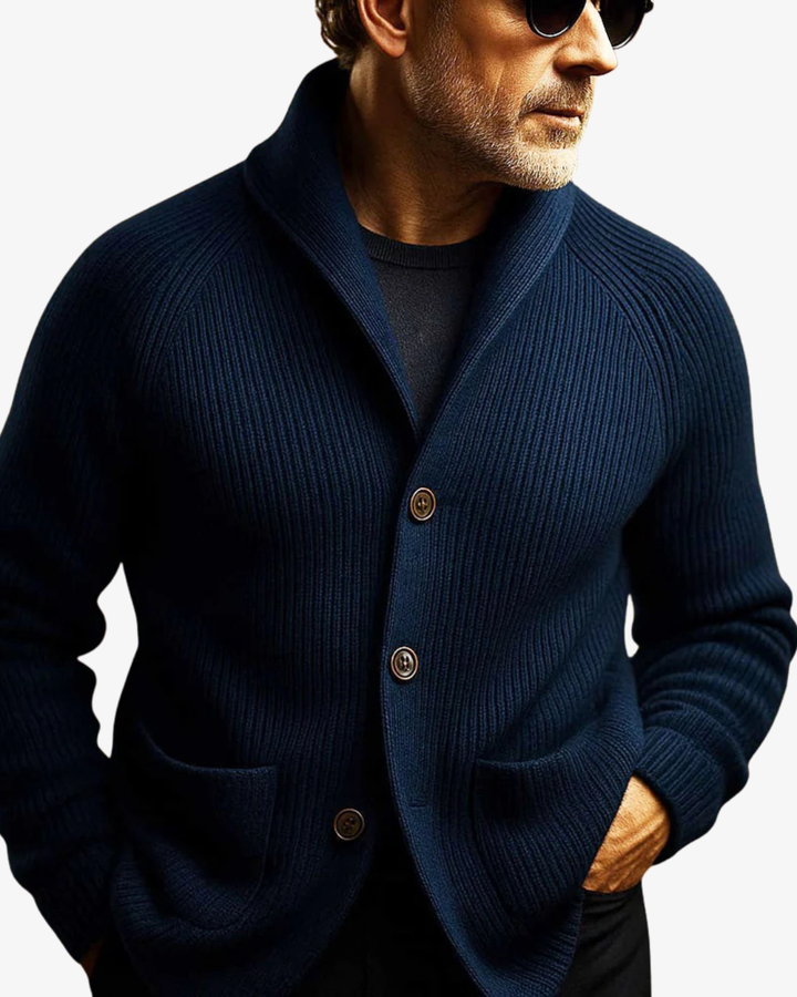 Lawrence | Skræddersyet Knappet Strik Cardigan