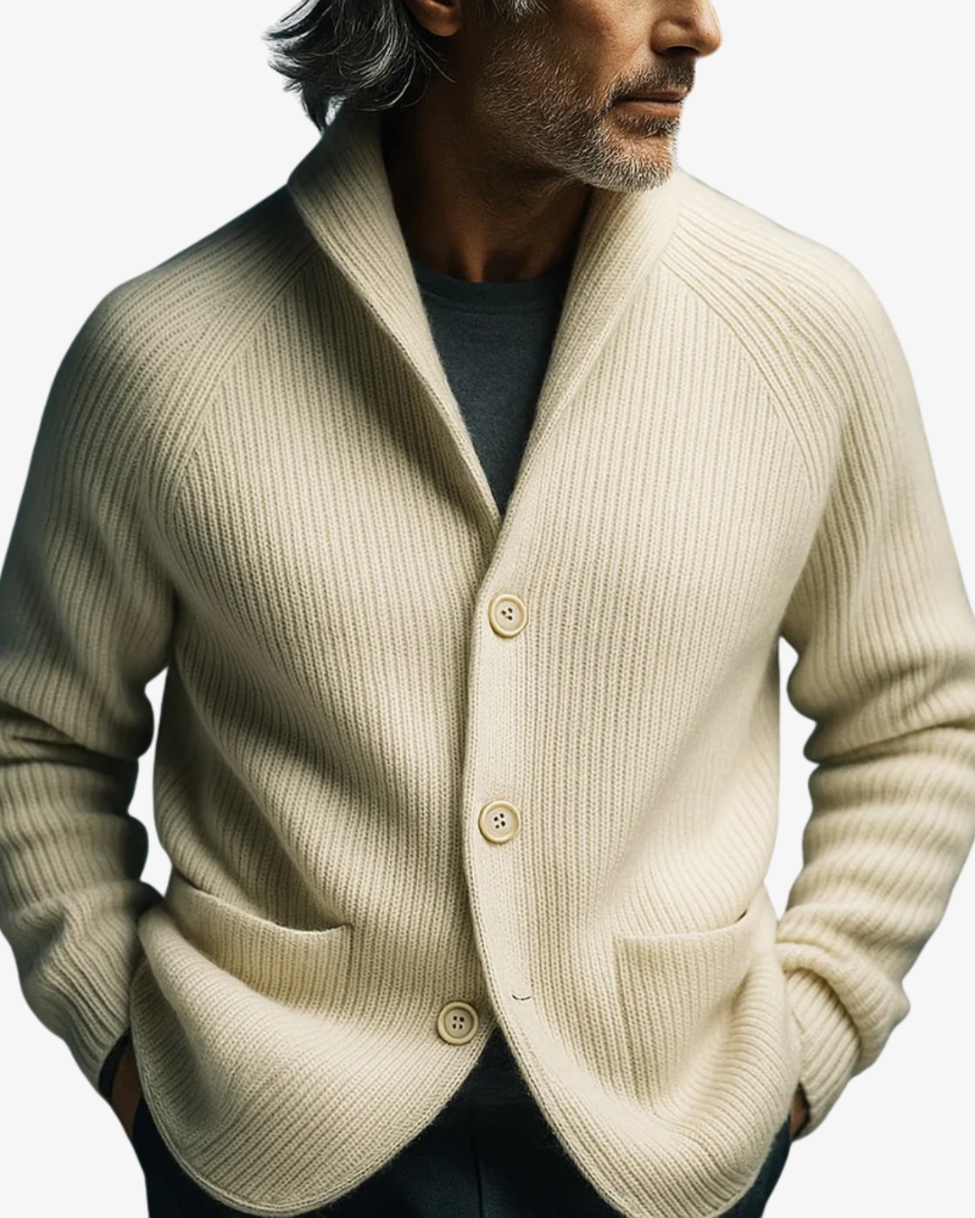 Lawrence | Skræddersyet Knappet Strik Cardigan