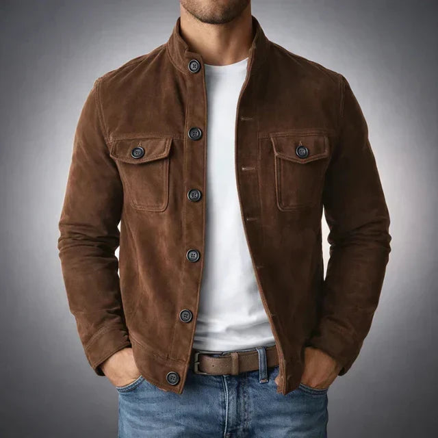 Freddie | Klassisk Pocket Suede Jakke