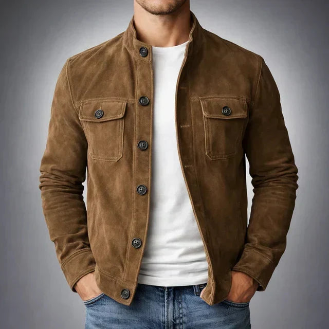 Freddie | Klassisk Pocket Suede Jakke