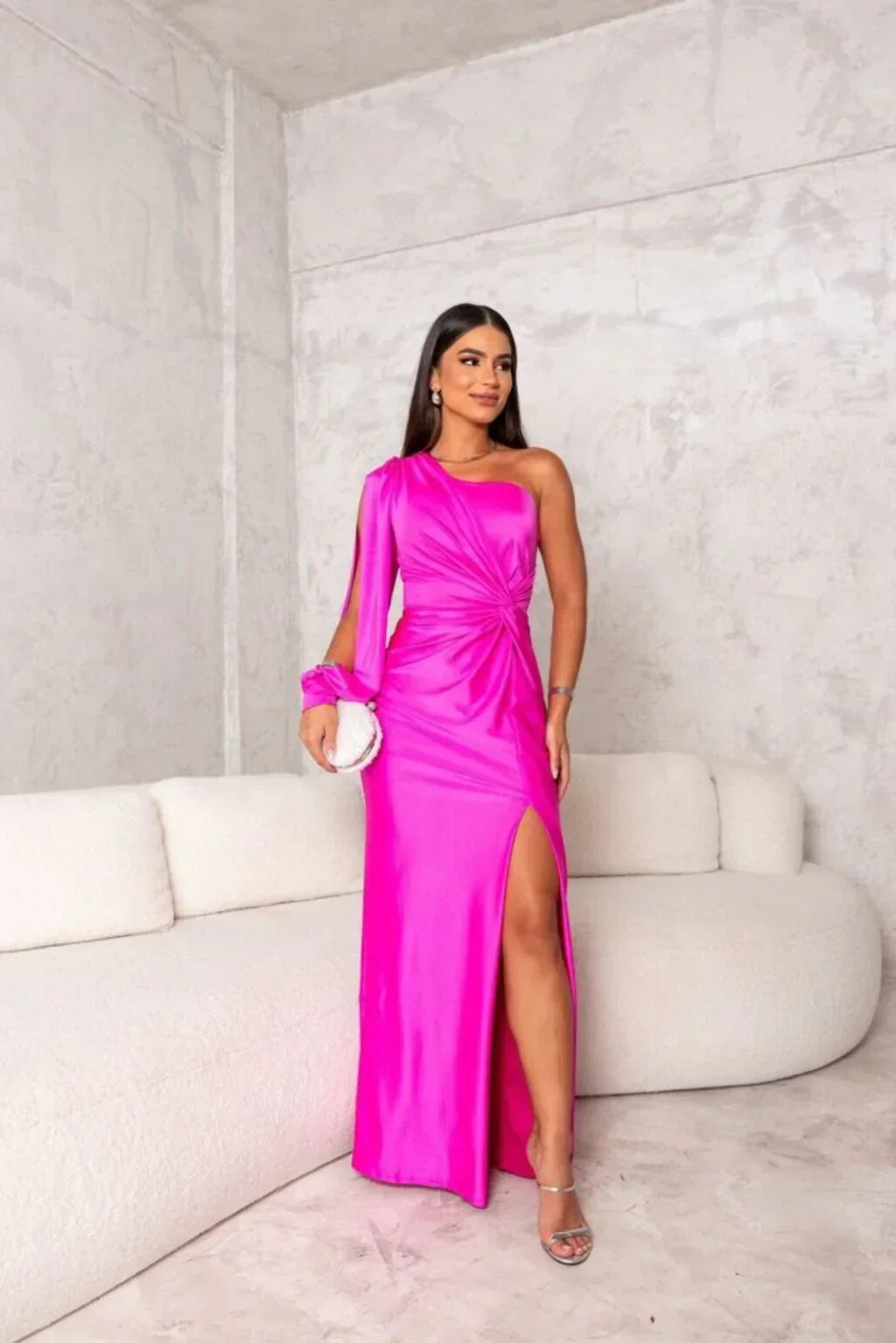 Odette - Elegant Maxi-Kjole med Slids til Damer
