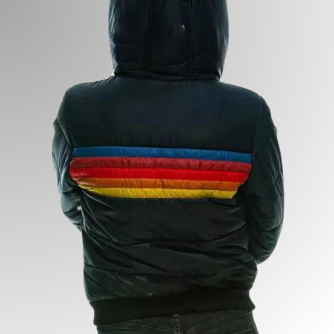 Dame Retro Zip-Jakke med funktionelle lommer og justerbar pasform