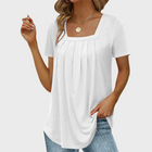 Dame Sommerbluse i let stof med åndbart design