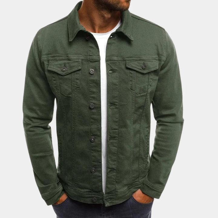 Boss Casual Denim Jakke til Mænd - Tidøst Stil Møder Hverdags Komfort