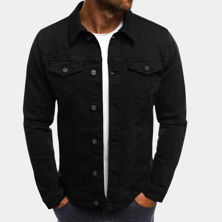 Boss Casual Denim Jakke til Mænd - Tidøst Stil Møder Hverdags Komfort