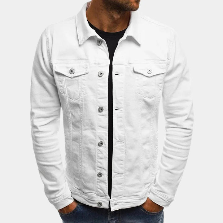 Boss Casual Denim Jakke til Mænd - Tidøst Stil Møder Hverdags Komfort