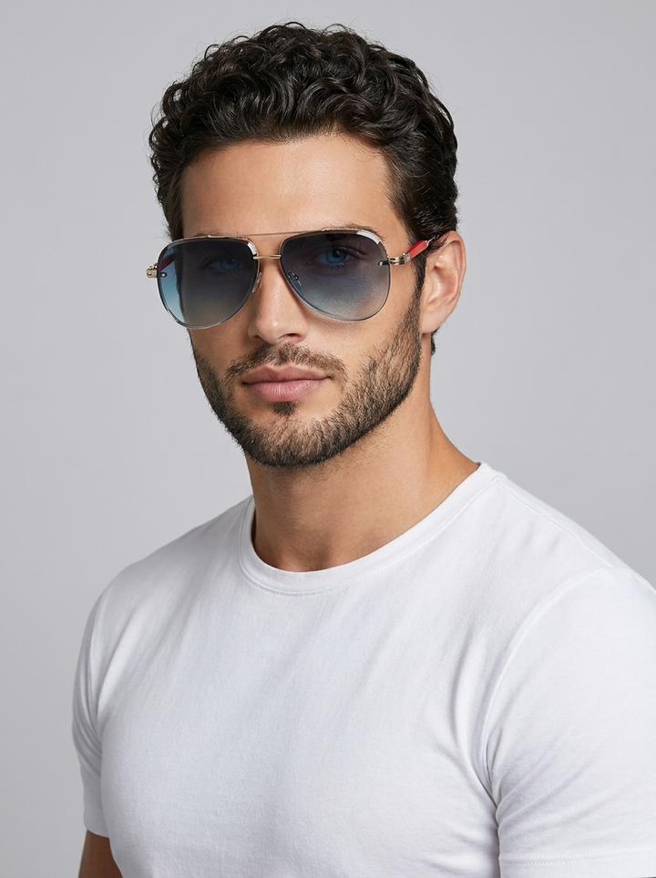 Adrian | Klasyczne okulary przeciwsłoneczne typu aviator z ochroną UV400