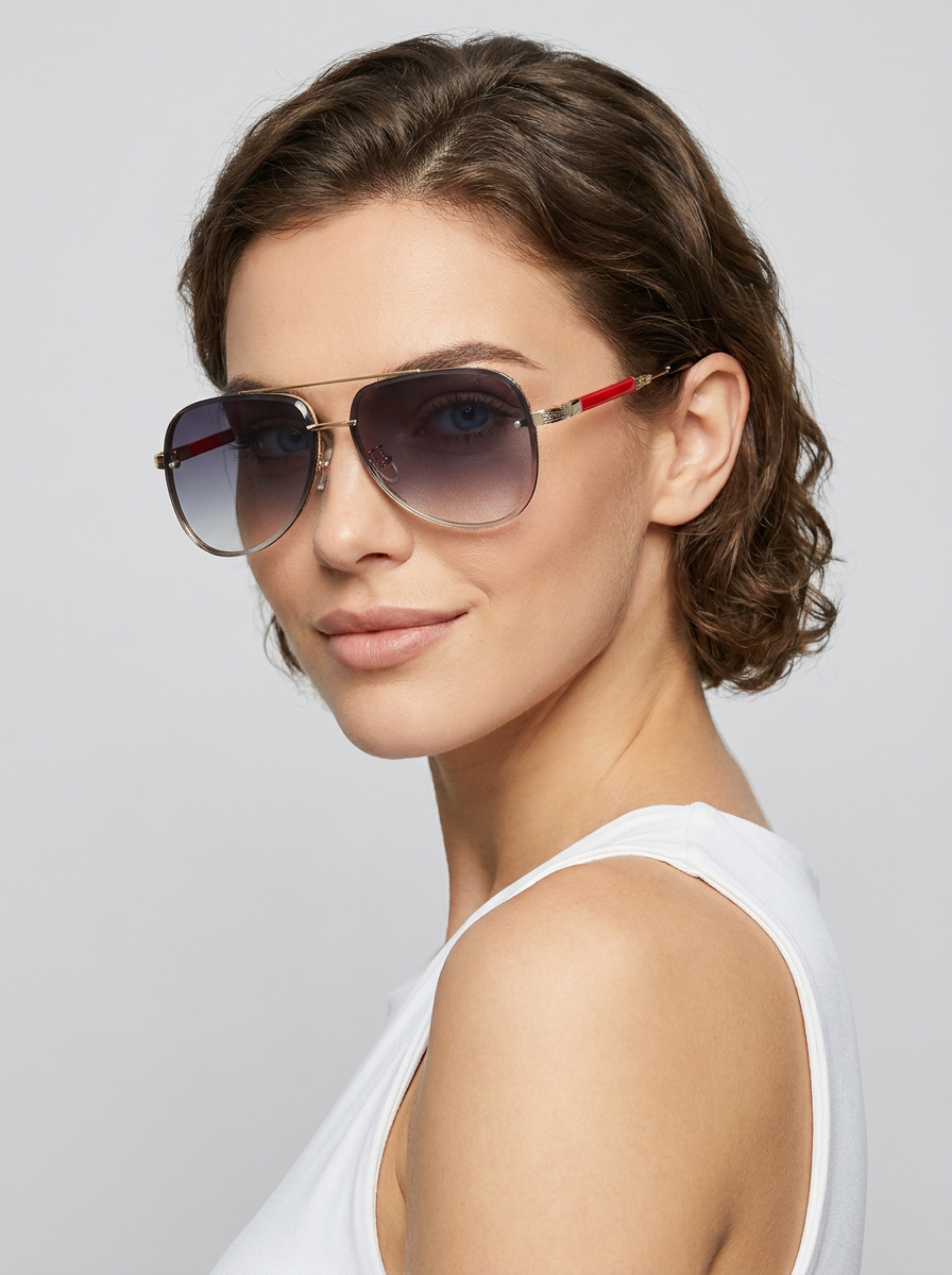 Adrian | Klasyczne okulary przeciwsłoneczne typu aviator z ochroną UV400