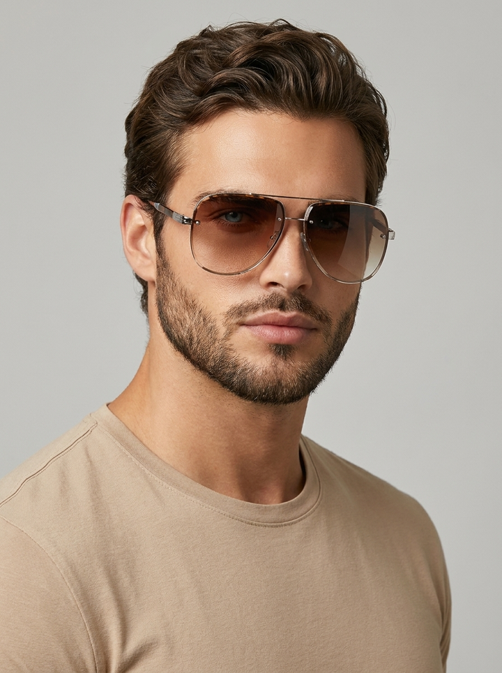 Adrian | Klasyczne okulary przeciwsłoneczne typu aviator z ochroną UV400