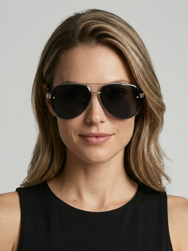 Adrian | Klasyczne okulary przeciwsłoneczne typu aviator z ochroną UV400