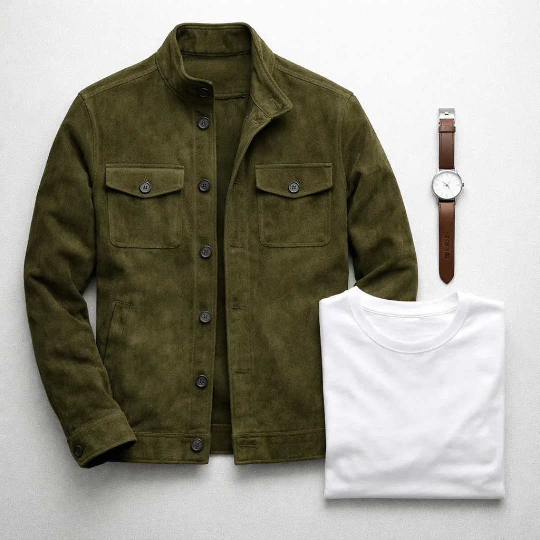 Freddie | Klassisk Pocket Suede Jakke