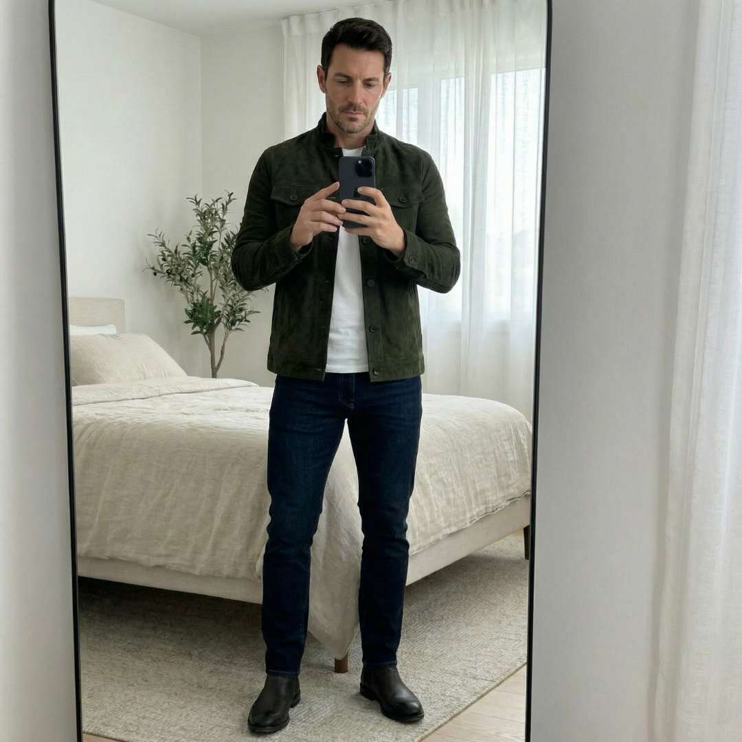 Freddie | Klassisk Pocket Suede Jakke