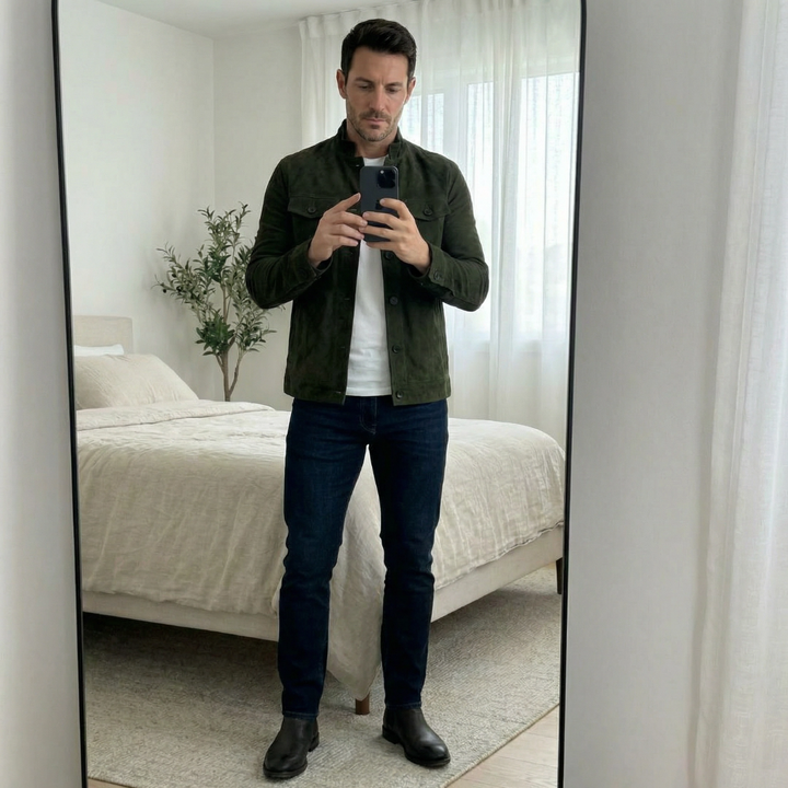 Freddie | Klassisk Pocket Suede Jakke