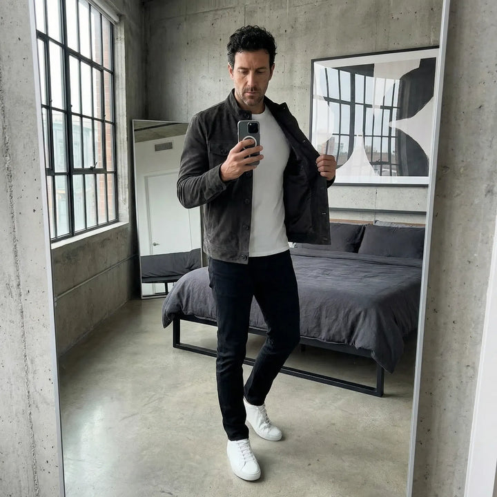 Freddie | Klassisk Pocket Suede Jakke