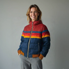 Dame Retro Zip-Jakke med funktionelle lommer og justerbar pasform