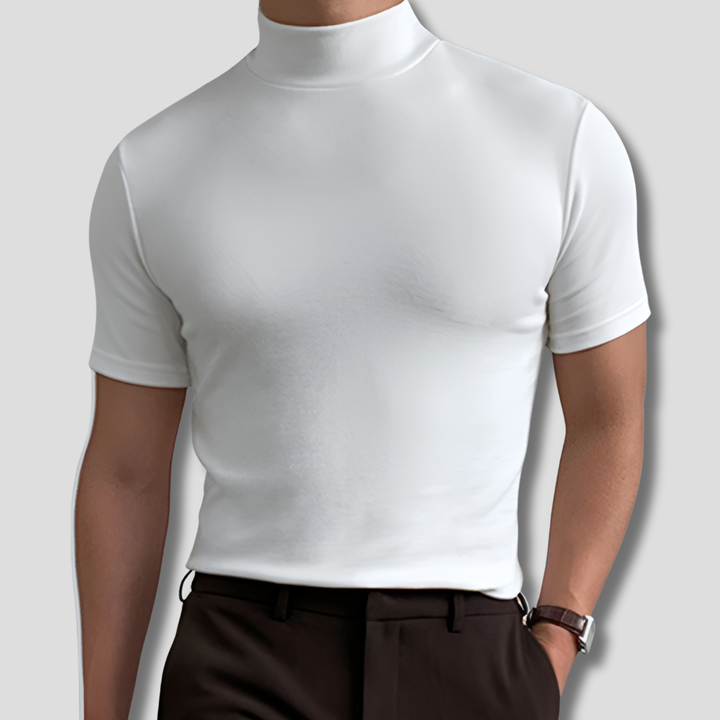 Åndbar Herre Turtleneck Skjorte