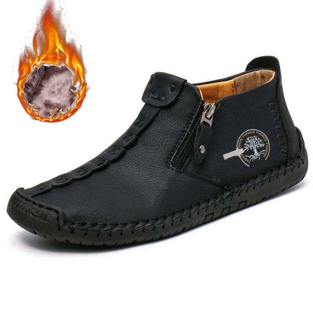Vintage ręcznie szyte botki męskie