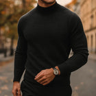 Caleb | Męski sweter z wełny merino z golfem i dopasowanym krojem