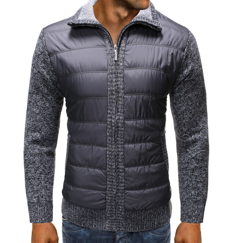 Padded jacket for men with long sleeves