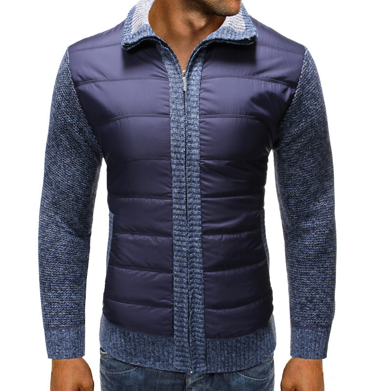 Padded jacket for men with long sleeves