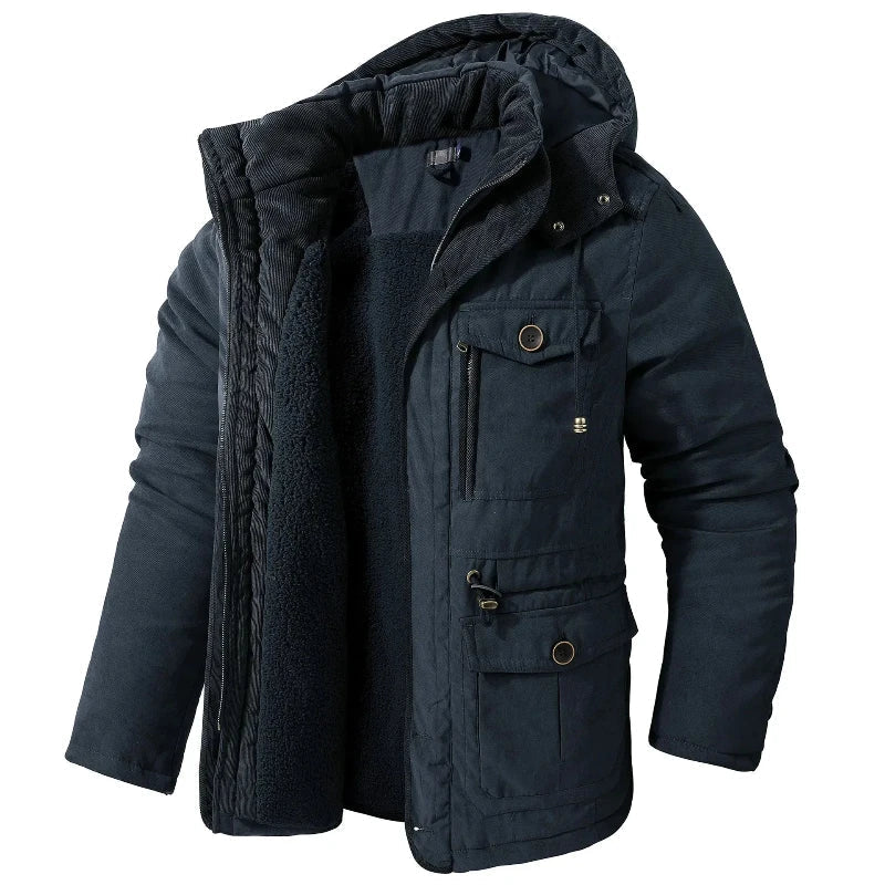 Mason | Parka męska z kapturem i kieszeniami
