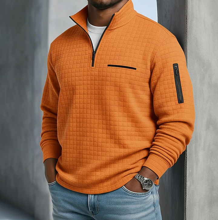 Edward | Casual Langærmet Vaffelsweater