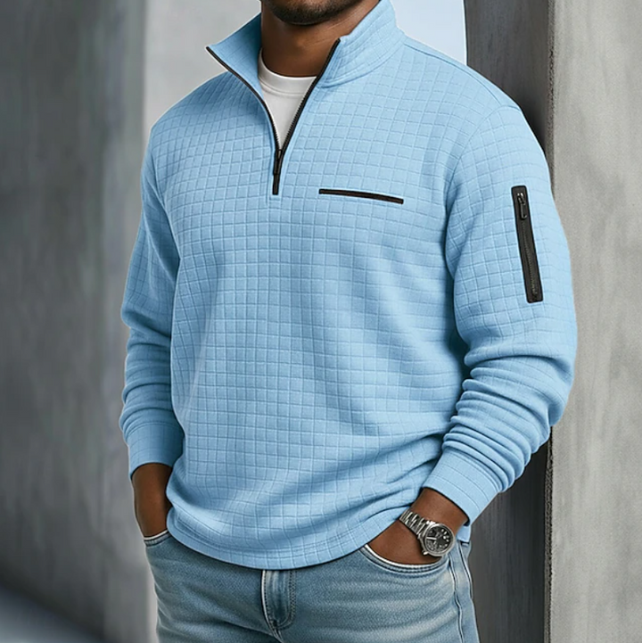 Edward | Casual Langærmet Vaffelsweater
