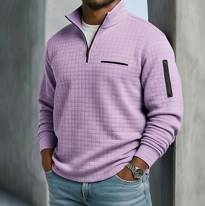 Edward | Casual Langærmet Vaffelsweater