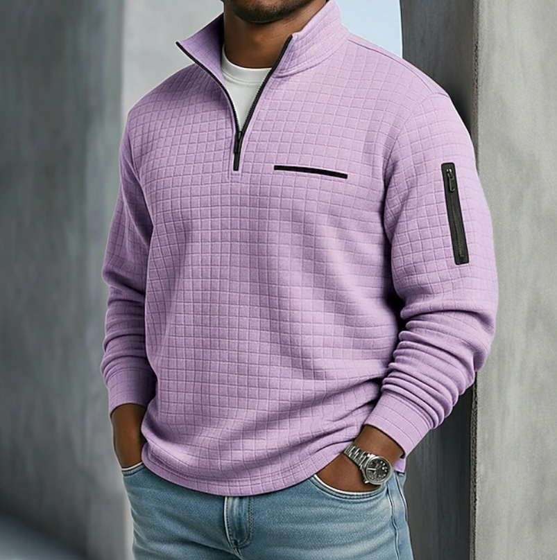 Edward | Casual Langærmet Vaffelsweater