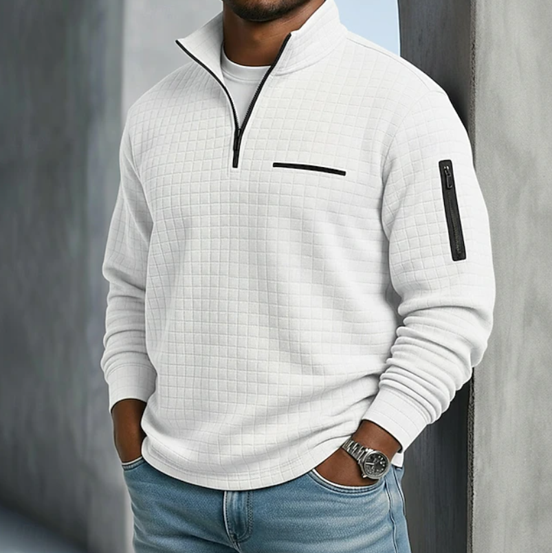 Edward | Casual Langærmet Vaffelsweater