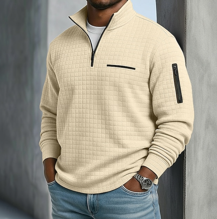 Edward | Casual Langærmet Vaffelsweater