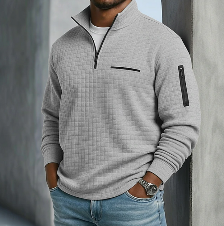 Edward | Casual Langærmet Vaffelsweater