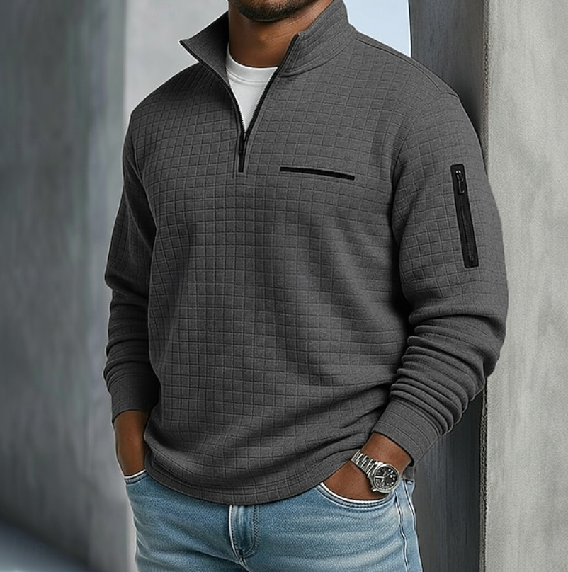 Edward | Casual Langærmet Vaffelsweater