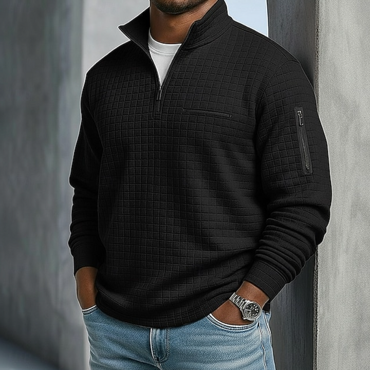 Edward | Casual Langærmet Vaffelsweater