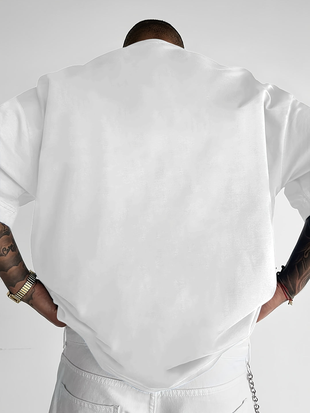 Herre Oversized Grafisk Streetwear T-Shirt