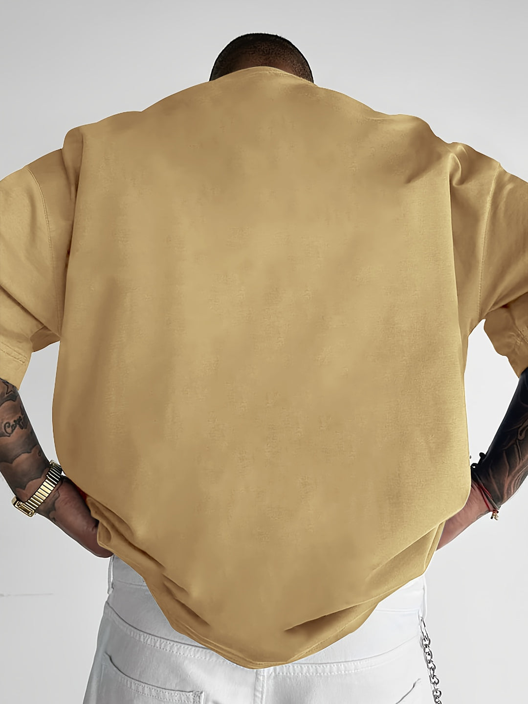 Herre Oversized Grafisk Streetwear T-Shirt