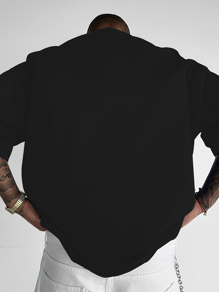 Herre Oversized Grafisk Streetwear T-Shirt