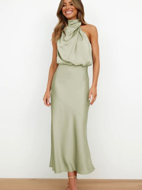 Dame Off-Shoulder Maxi Cocktailkjole – Bodycon Aftenkjole til Galafester