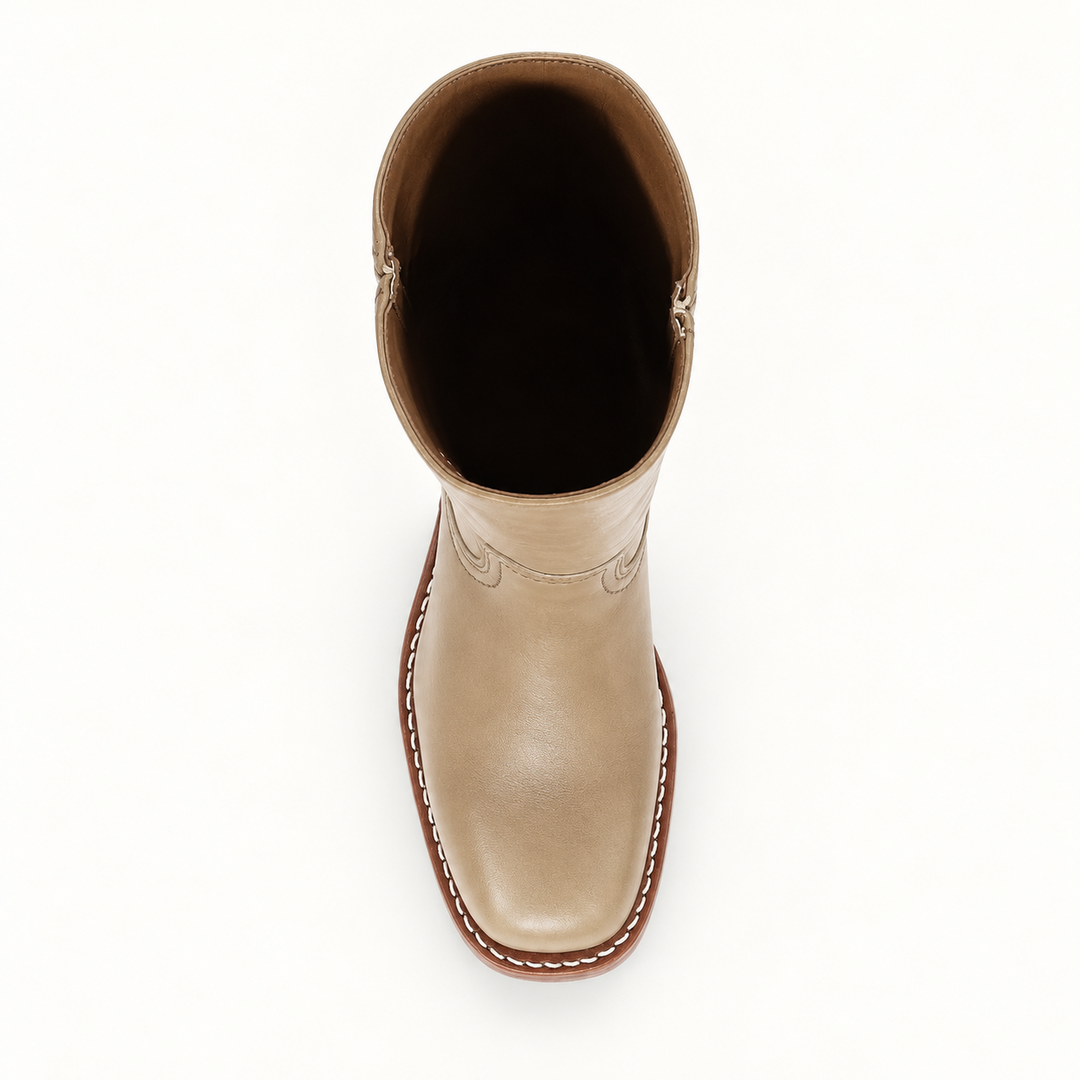 Damskie Skórzane Kozaki – Ekskluzywne, Luksusowe, Wysokiej Jakości Skóra, Casual do Domu i na Zewnątrz
