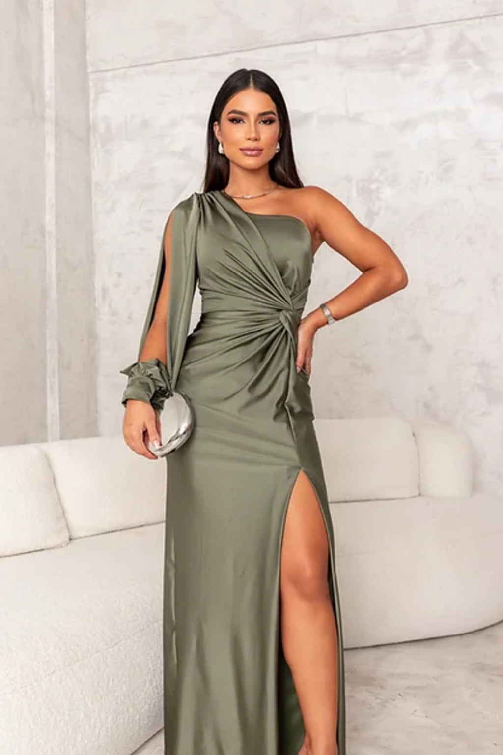 Odette - Elegant Maxi-Kjole med Slids til Damer