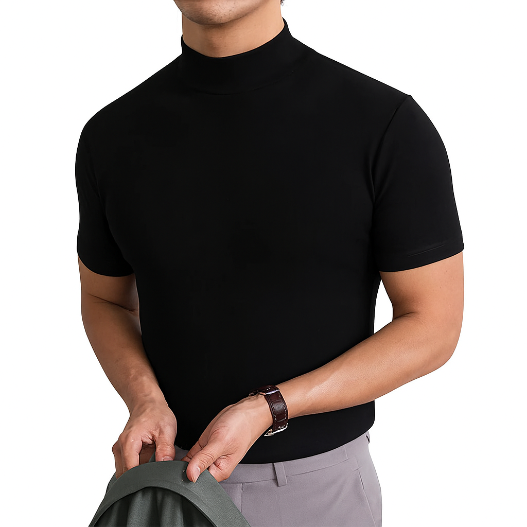 Åndbar Herre Turtleneck Skjorte
