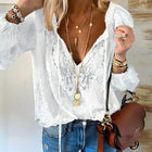 Dame Langærmet T-Shirt – Blødt Spidsedetalje Relaxed Fit Top