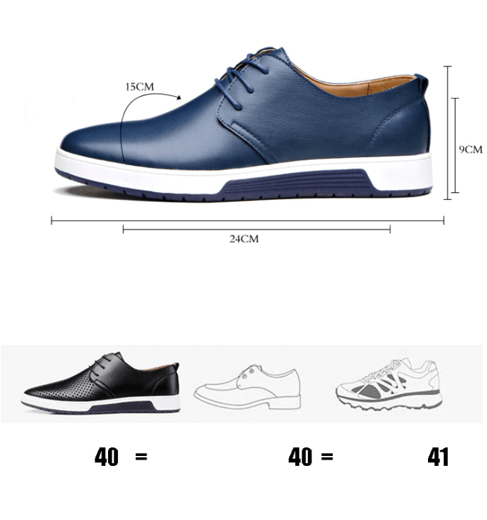 Oxford Skórzane Buty Casual