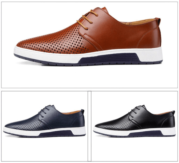 Oxford Skórzane Buty Casual