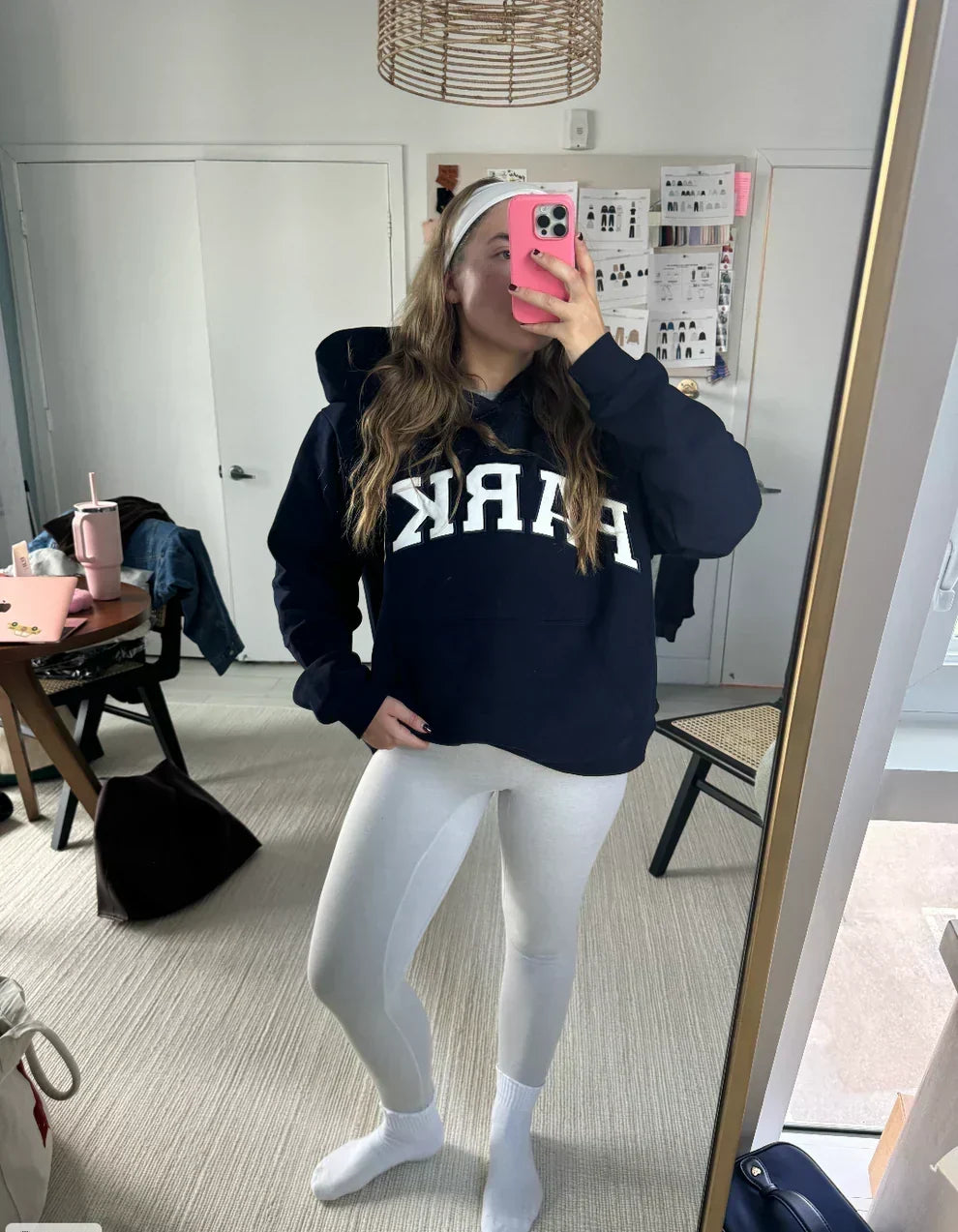 Kvinders Sweatshirt | Oversized Collegiate Chenille Bogstav Langærmet
