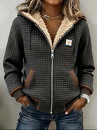 Lily | Dame Fleeceforet Steppjakke Sherpa Zip-Up Hoodie