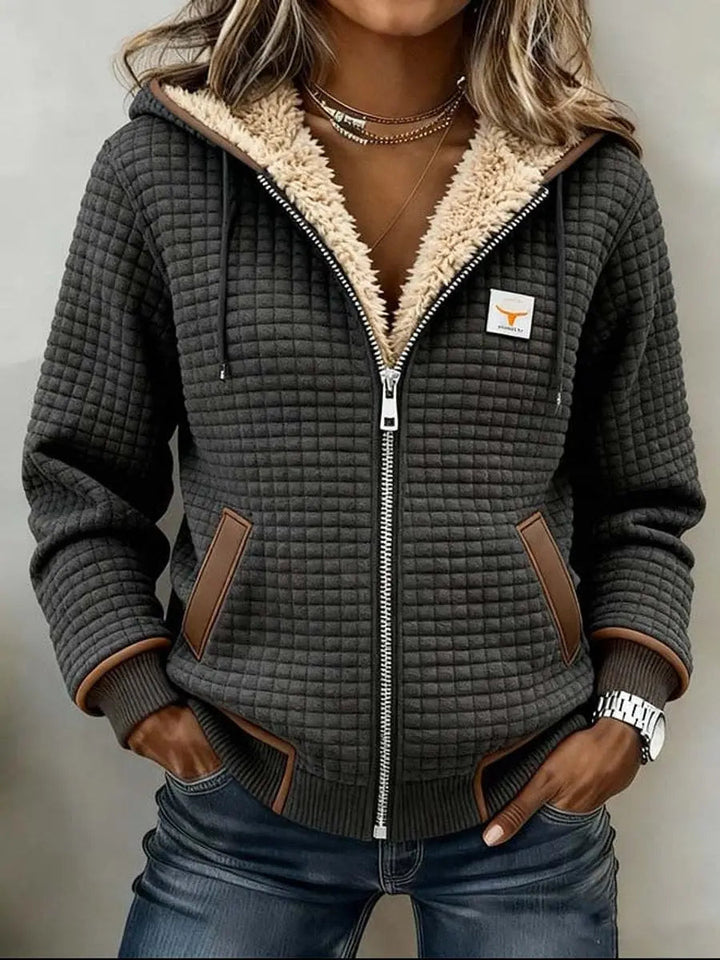 Lily | Dame Fleeceforet Steppjakke Sherpa Zip-Up Hoodie