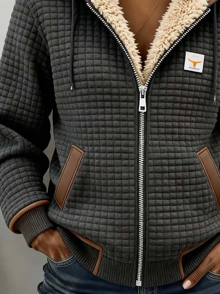 Lily | Dame Fleeceforet Steppjakke Sherpa Zip-Up Hoodie